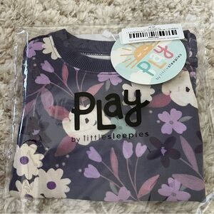 NIB Sugar Plum Floral Puff Crewneck Sweatshirt 18-24 months